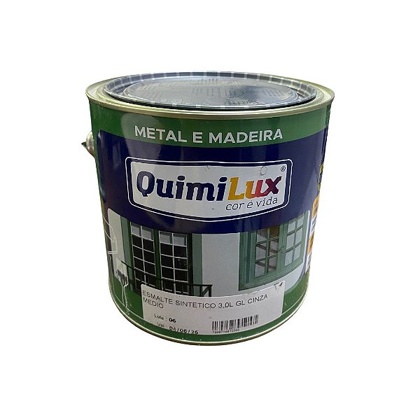 ESMALTE SINTETICO 3,0L GL CINZA MEDIO - QUIMILUX