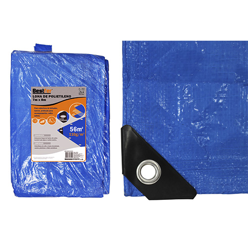 LONA PLASTICA AZUL 7MX8M 110G/M2 - BESTFER