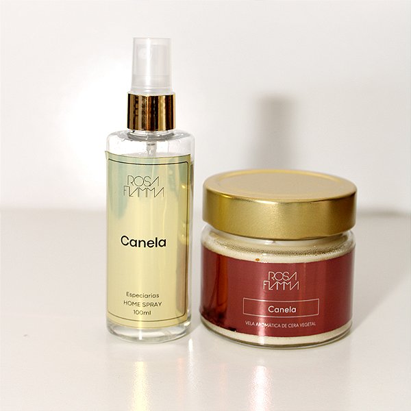 Kit Vela Aromática + Home Spray - Canela