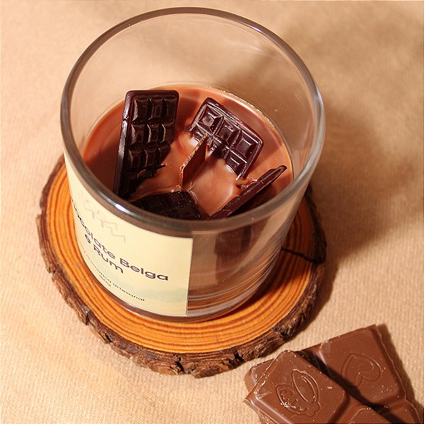 Vela Aromática Chocolate Belga e Rum - 180g