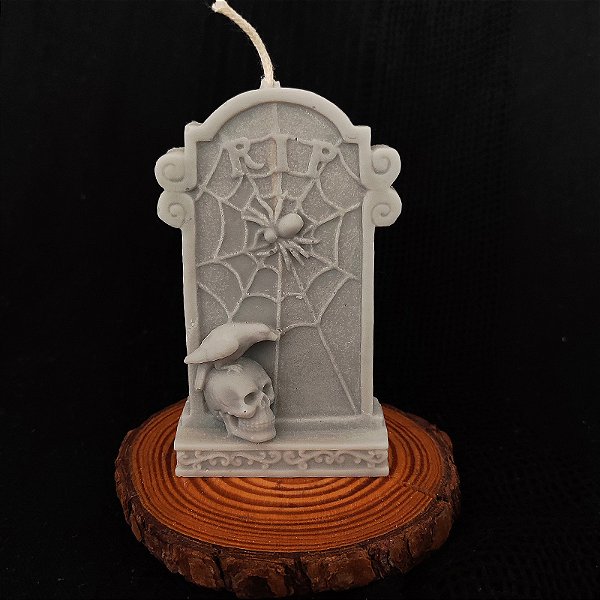 Vela Decorativa em Formato de Lápide – Decorativas Sem Aroma | Coleção Happy Halloween