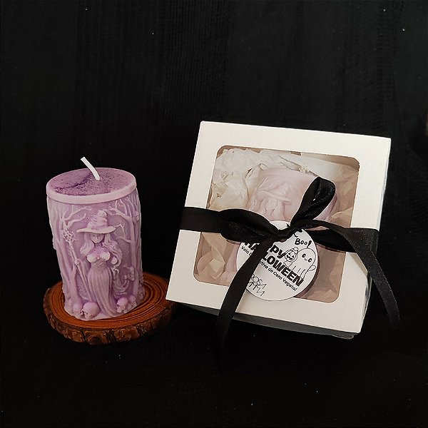 Vela Decorativa Bruxa na Floresta - Decorativas Sem Aroma | Coleção Happy Halloween