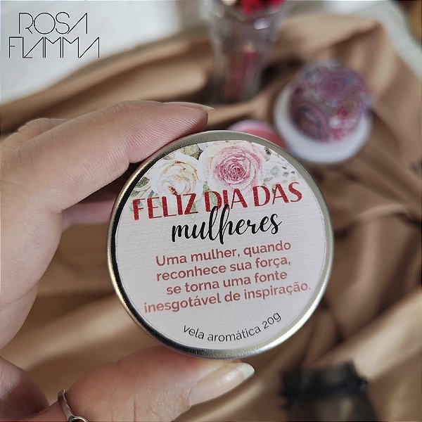 Mini Vela Personalizada - Latinha Com Saquinho de Organza - 20g