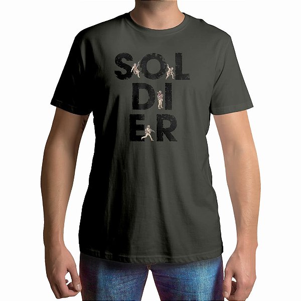 Camiseta Soldier - Cinza
