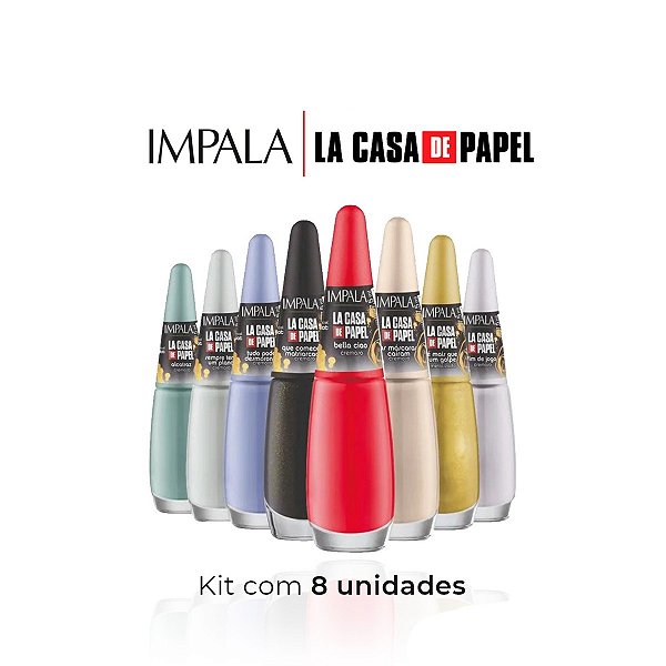 Kit Esmalte Impala Coleção La Casa de Papel 8 Cores vegano - Gabeauty  Cosméticos