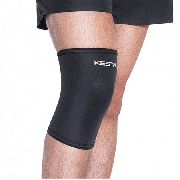 Joelheira Longa Neoprene Preta Kestal