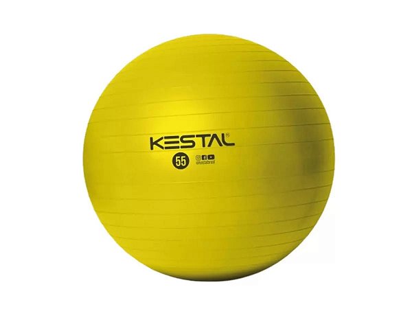 Bola de Pilates Kestal Amarela 55cm