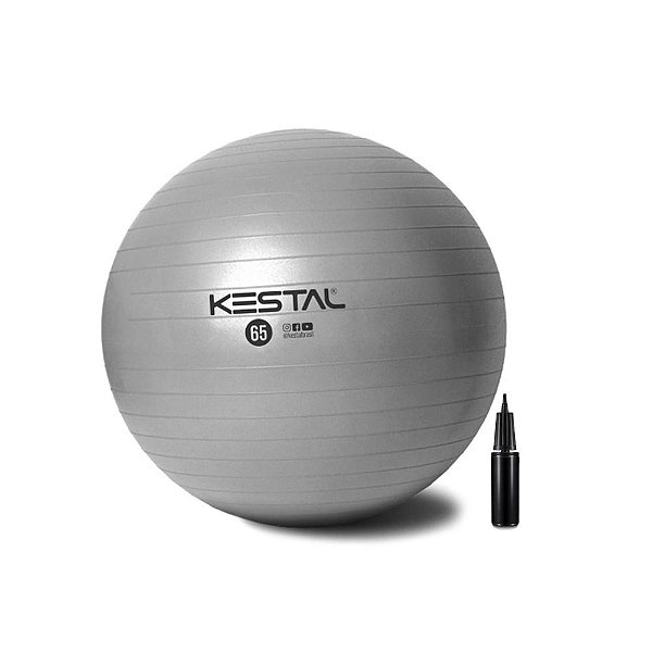 Bola de Pilates Kestal Cinza 65cm