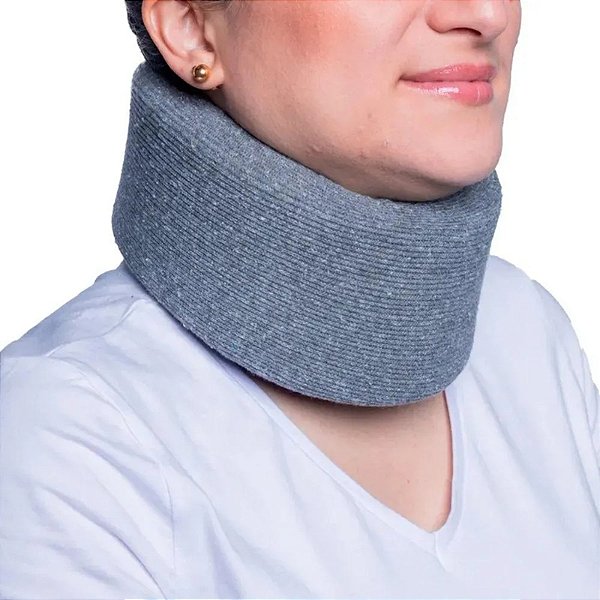Colar Cervical De Espuma Cinza Chantal