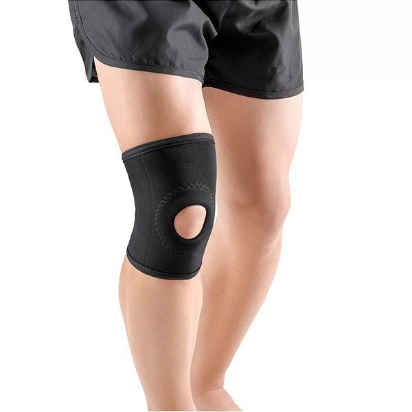 Joelheira Orifício e Suporte Patelar Basic Neoprene Hidrolight