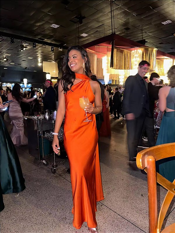 Vestido Martina Laranja