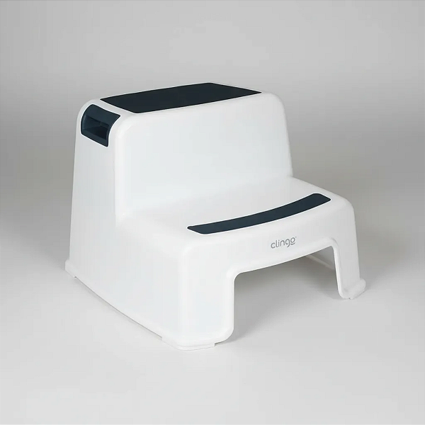 Escadinha Infantil 2 Degraus Antiderrapante Banquinho para Banheiro Azul