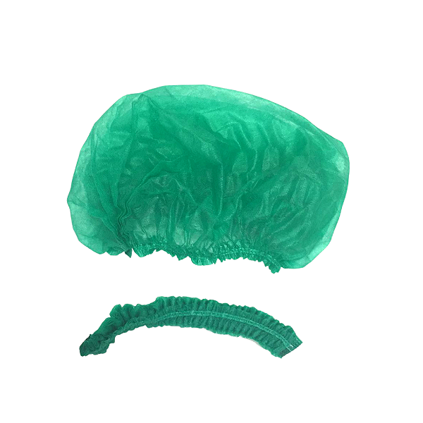 Touca Descartável Verde 20GR REALDESC Elástico Duplo 100 UN