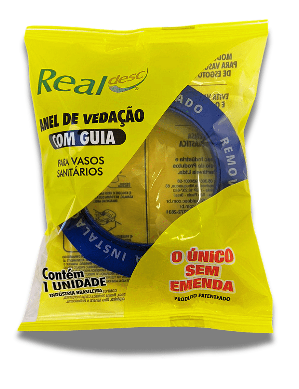 Anel de Vedação REALDESC Com Guia Filme Plástico Para Vasos Sanitários