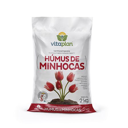 Fertilizante Vermicomposto Húmus De Minhoca Vitaplan 2kg