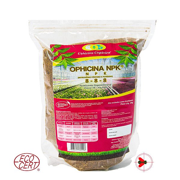 Fertilizante Org Mineral Rico - Macro Nutriente Npk Ca S 1kg