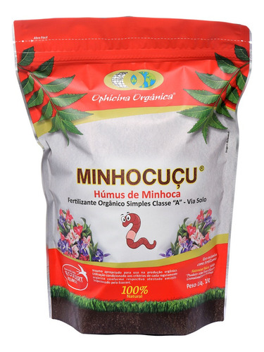 Minhocuçu Húmus De Minhoca Fert Organico Ecocert - 1 Kg