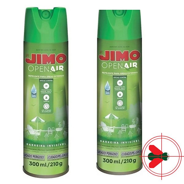 Jimo Open Air 300Ml - Repelente Áreas Externas - 02 Un