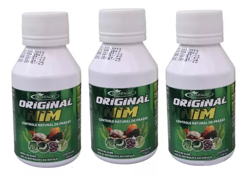 Kit Com 3 Puro Neen Óleo Natural Anti Pragas Quimiagri 100ml