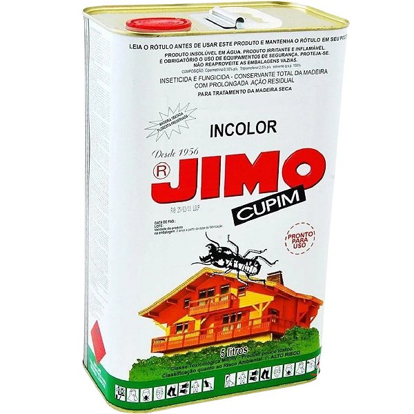 Dedetizador Incolor Anti Cupim Jimo Galão 5 Litros