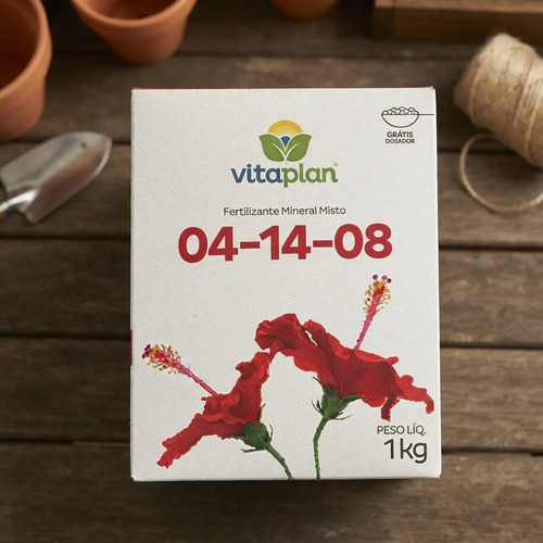 Fertilizante Mineral Misto 04-14-08 Vitaplan Caixa 1kg