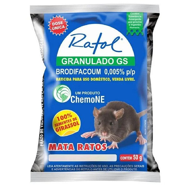 Kit Com 3 Iscas Anti Ratos Ratol Gs De Uso Doméstico - 50g