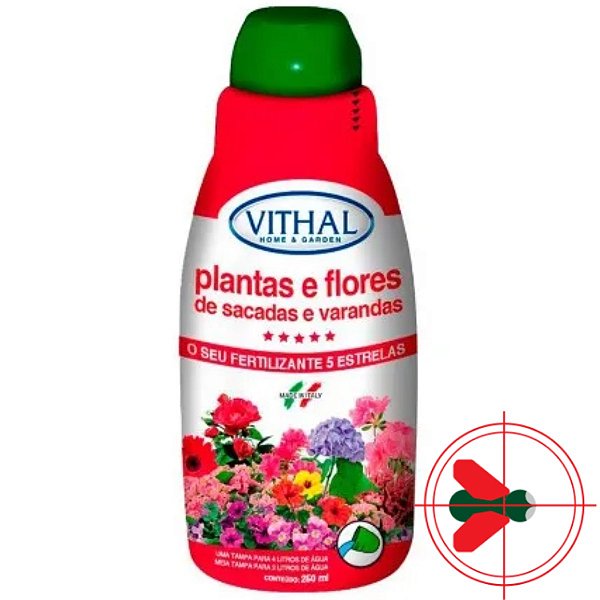 Fertilizante Líquido Para Plantas E Flores Vithal 250 Ml