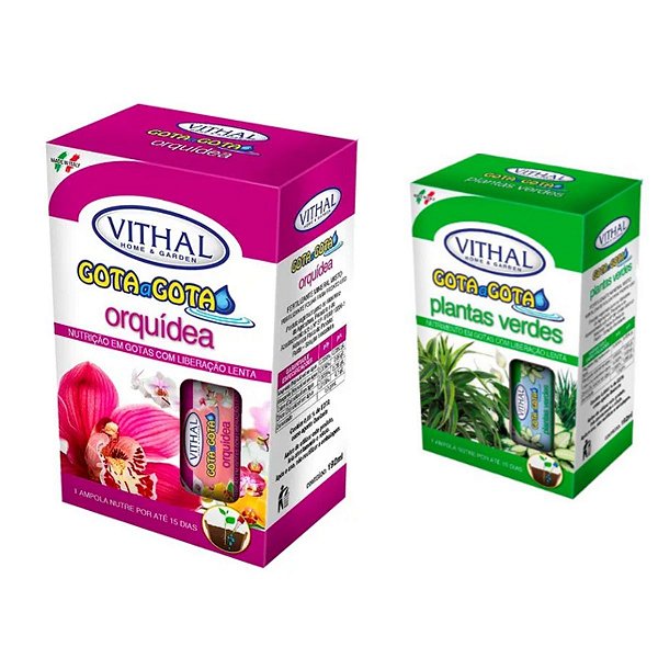kit orquidea  + plantas verdes Vithal 192ml  2 unidades