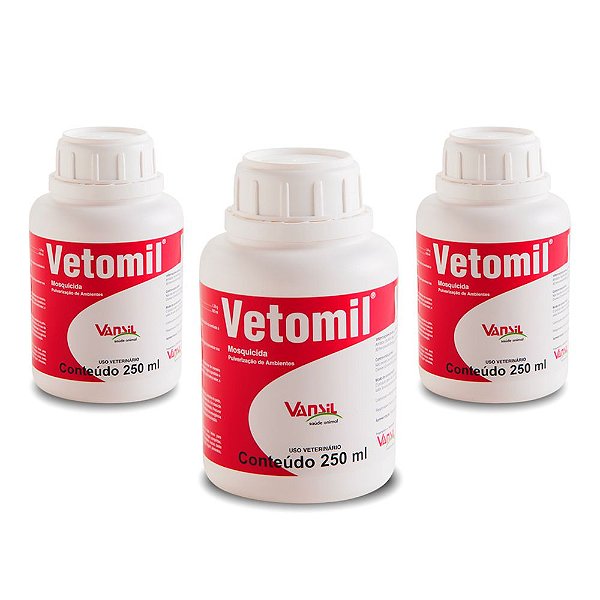 Kit 3 Mosquicida Vetomil Anti Moscas E Insetos Vansil 250ml