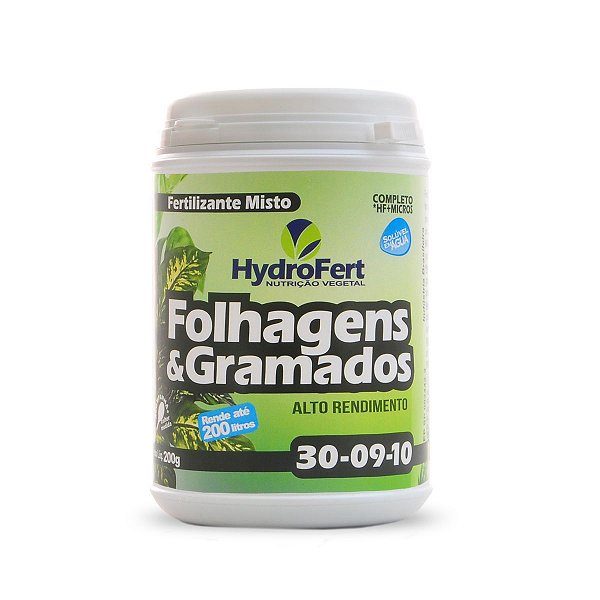 Fertilizante Folhagens E Gramados 30-09-10 Hydrofert 200g