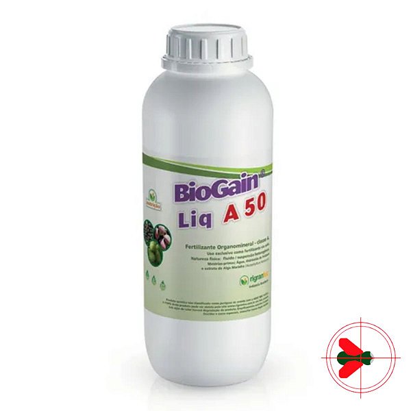 Biogain A50 Fert 50% Ext Algas Forte Bioestimulação Rgtec 1l