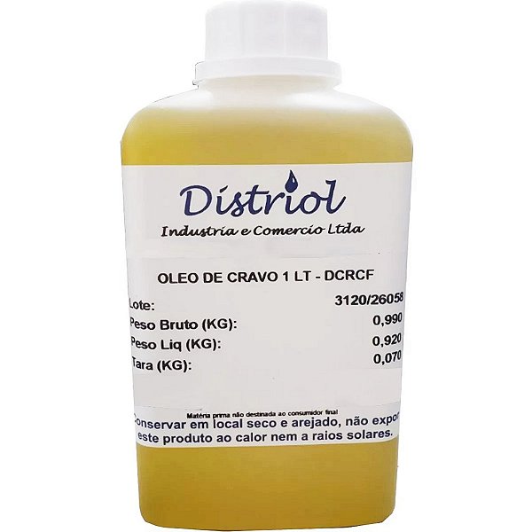 Óleo De Cravo  100% Natural Distriol 1 Litro