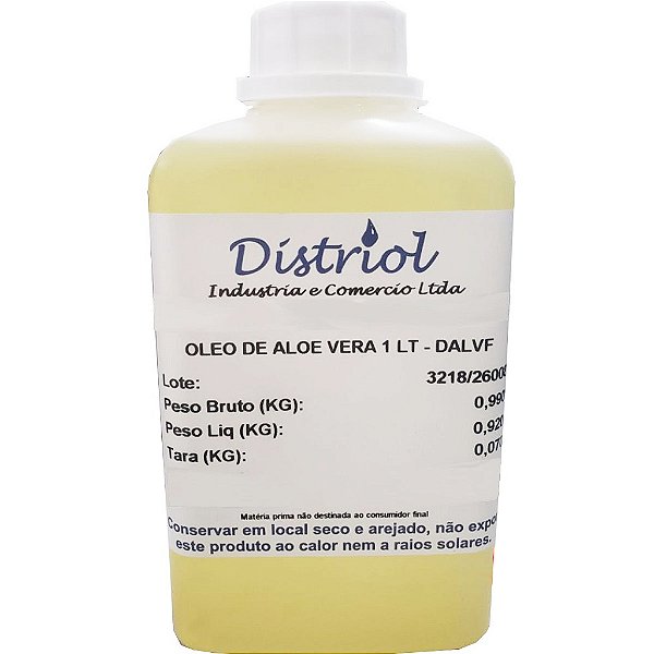 Óleo De Aloe Vera 100% Natural Distriol 1 Lt