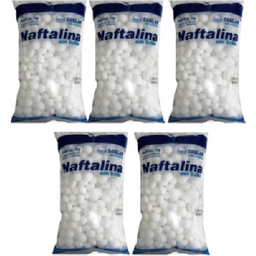 5 Repelentes Naftalina Anti Pragas Traças Morcegos E Pombos 1kg
