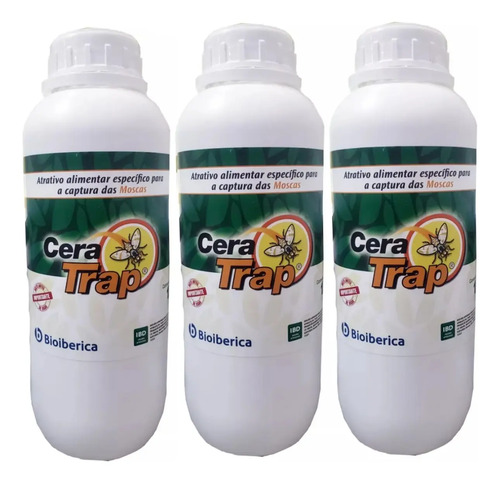 3 Ceratrap Atrativo Para Moscas Das Frutas 1lt