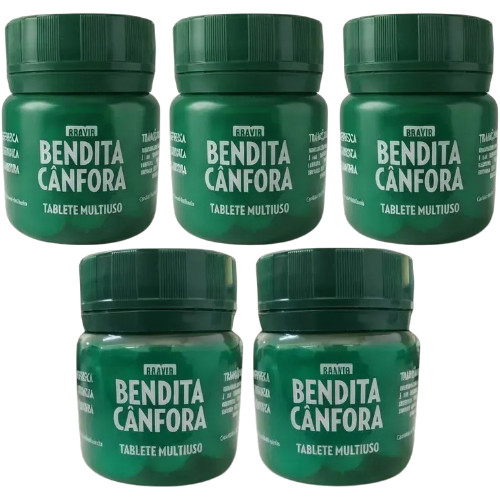 5 Cânfora Aromatizante Repelente De Pragas Pote 30 Tab 0,75g
