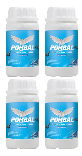 Kit 4 Pombal Repelente Para Pombos Natural Quimiagri 250ml