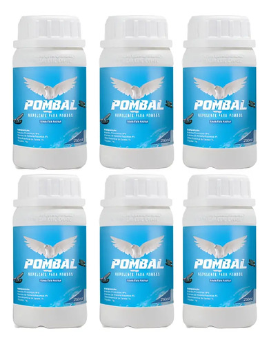 Kit 6 Pombal Repelente Para Pombos Natural Quimiagri 250ml