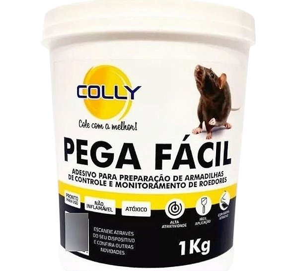 Cola Adesiva Pega Rato Colly Balde 1kg