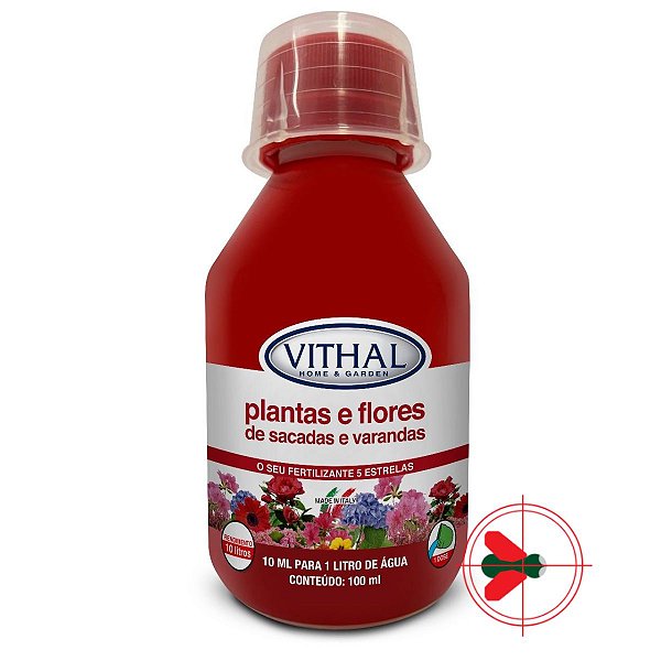 Fertilizante Vithal Plantas Flores 100ml