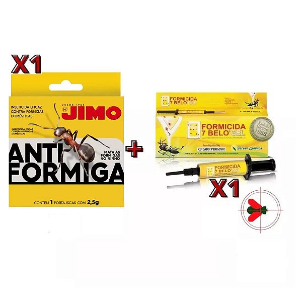 Kit Anti De Formigas Porta Isca Jimo 1 + Gel 7 Belo 1