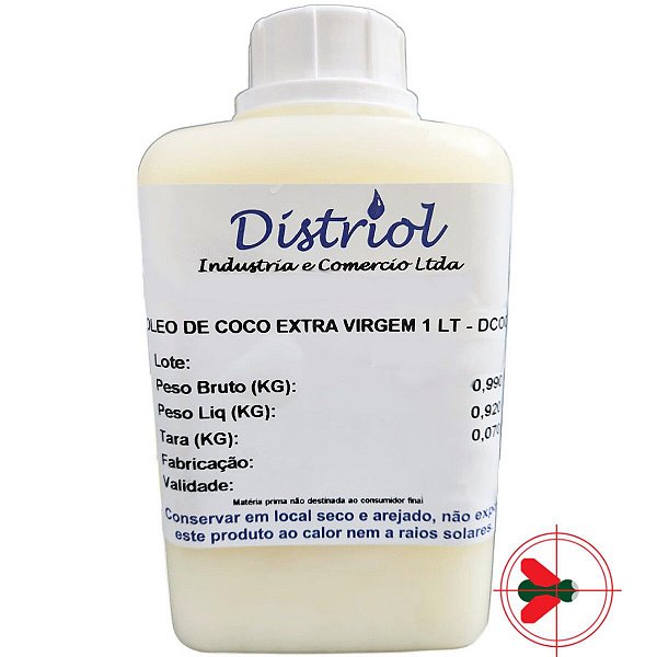 Óleo De Coco Extra Virgem 100% Distriol Natural