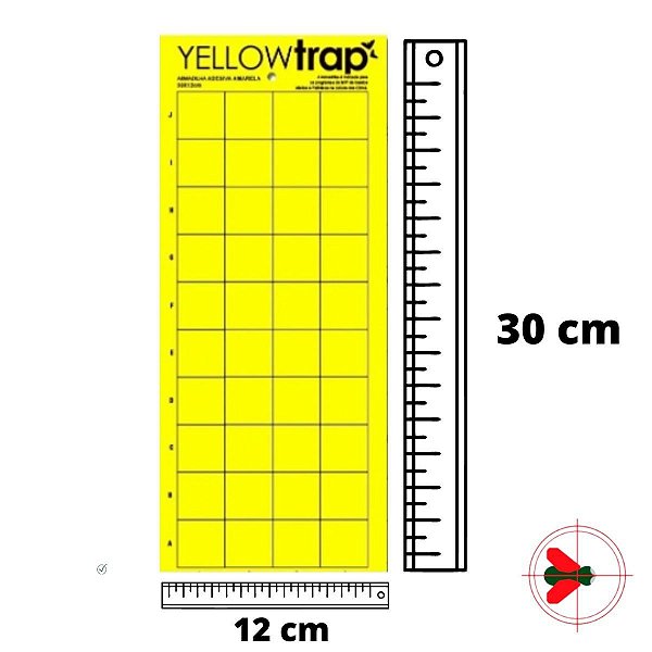 Kit Armadilha Adesiva Yellow Trap Insetos Voadores 100 Unids