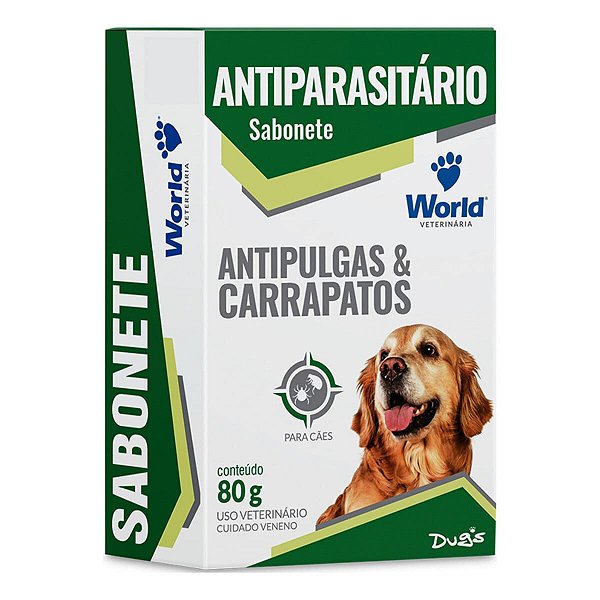 Sabonete Dug's Anti Pulgas E Carrapatos Antiparasitário 80g