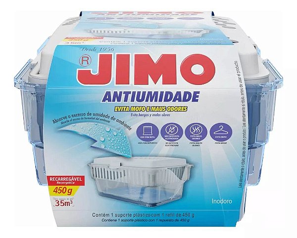 Anti Umidade Suporte + Refil Desumidificador Mofo Jimo 450g