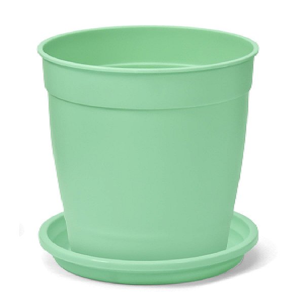 Kit 1 Vasos + 1 Pratos Jardim 1,7 Litros Verde Nutriplan