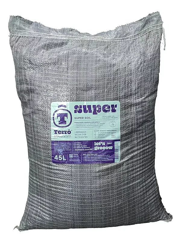 Terrô Super Solo Substrato Grow Orgânico 45 Litros