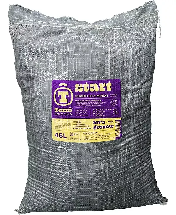 Terrô Start Substrato Semente Germinação Mudas Grow Indoor 45l