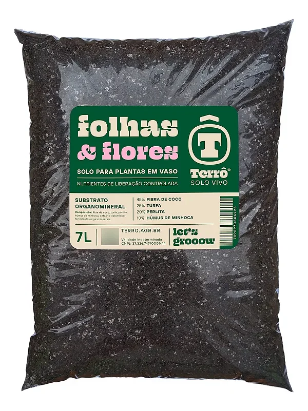 Substrato Folhas & Flores Plantas Vaso E Jardineira Terrô 7L
