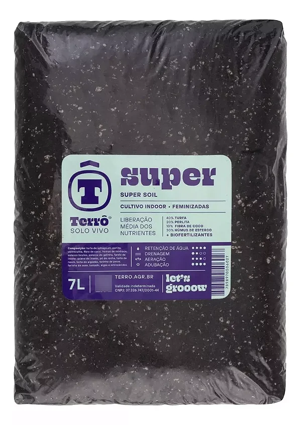 Terrô Super Solo Substrato Grow Orgânico 7L